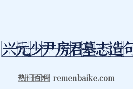 兴元少尹房君墓志造句是什么意思的图片